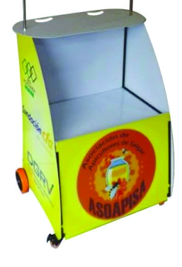 Stand portátil profesional para degustaciones y activaciones comerciales